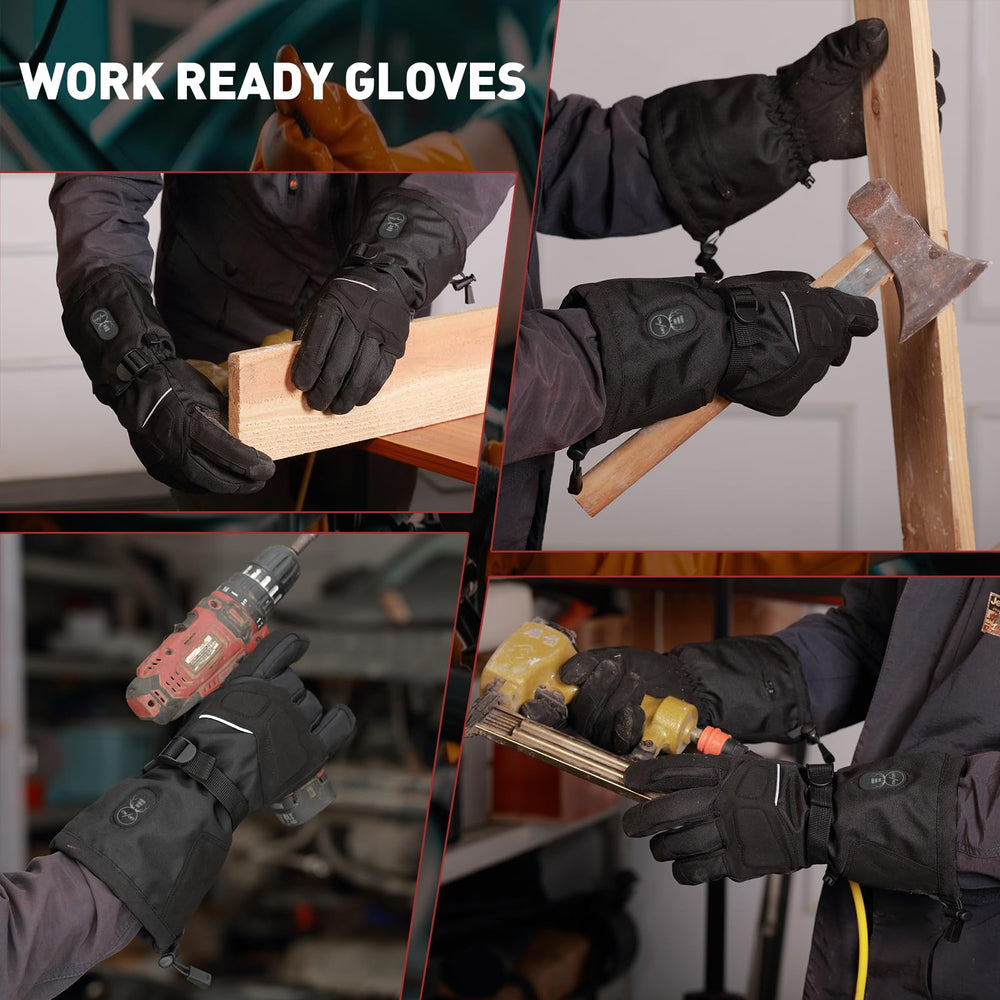 Snow DEER heated gloves ideal for outdoor workers and campers in winter.