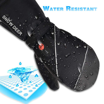 Snow Deer heated mittens battery-charging indicates quick recharge and ready warmth.
