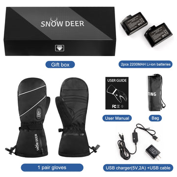 Snow Deer heated mittens-men-women demonstrates unisex design for everyone facing winter.