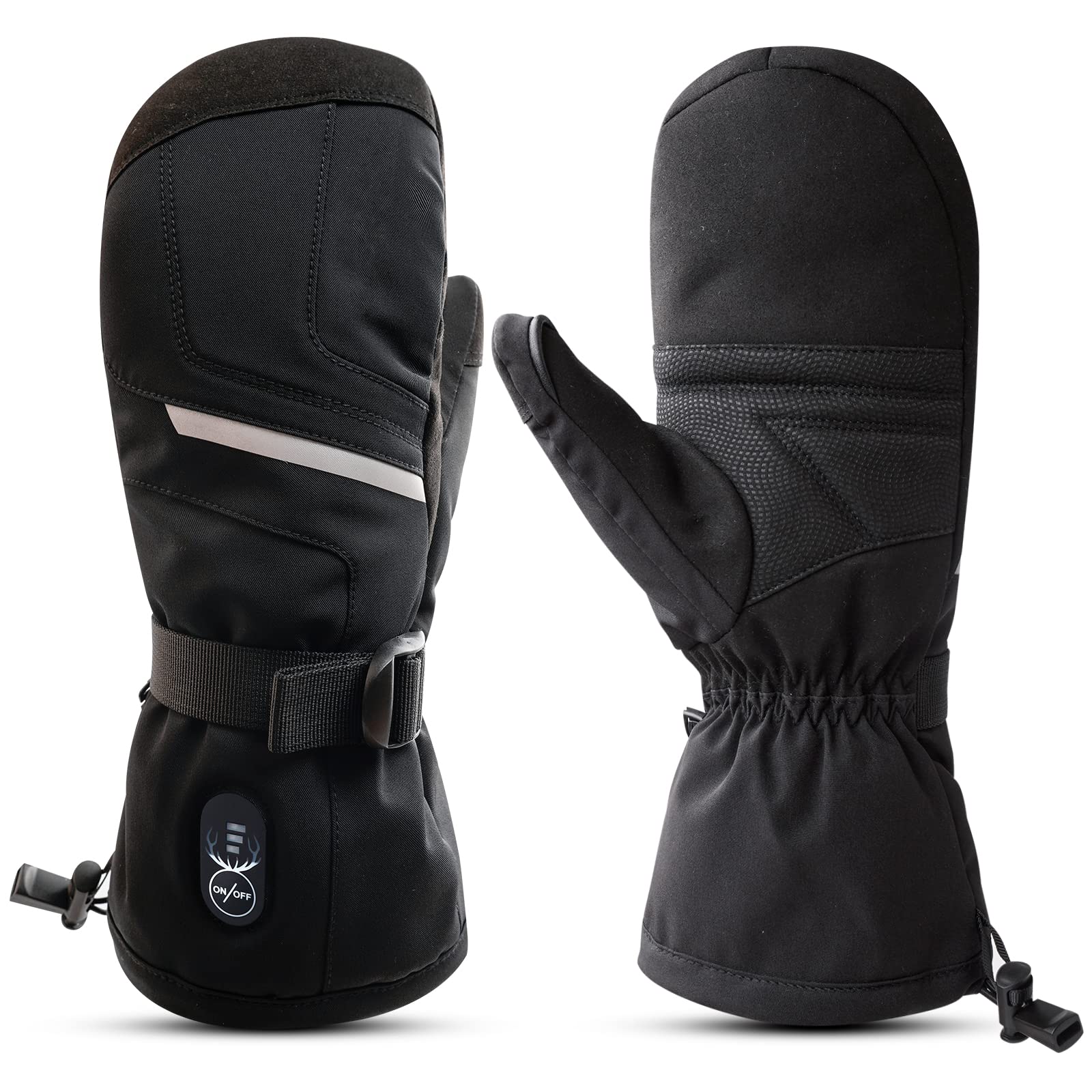 SNOW DEER heated mittens packaging for gifting or storage