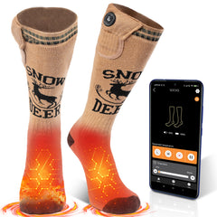 Snow Deer heated socks with app control for easy warmth adjustment on hikes