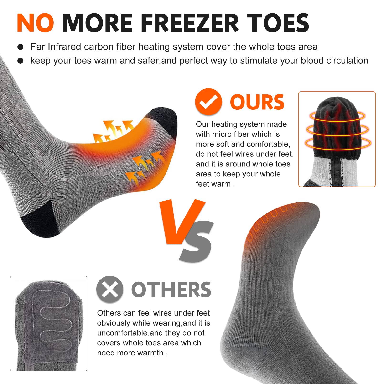 SNOW DEER moisture-wicking fabric keeps feet dry and comfortable.