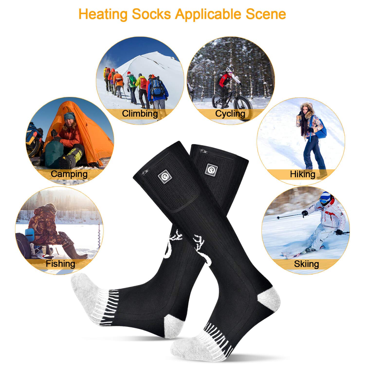 SNOW DEER heated socks include a one-year warranty