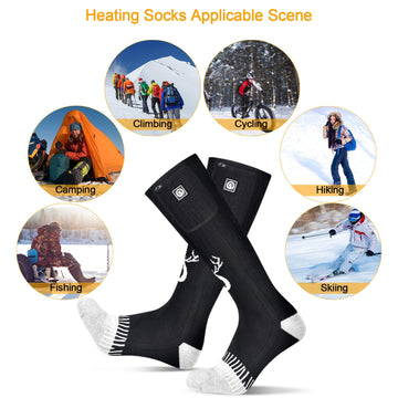 SNOW DEER heated socks include a one-year warranty