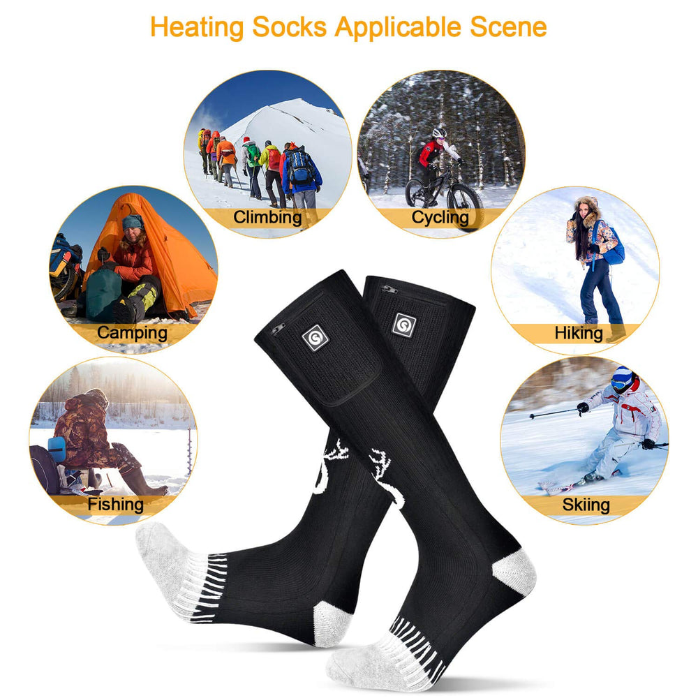 SNOW DEER heated socks include a one-year warranty