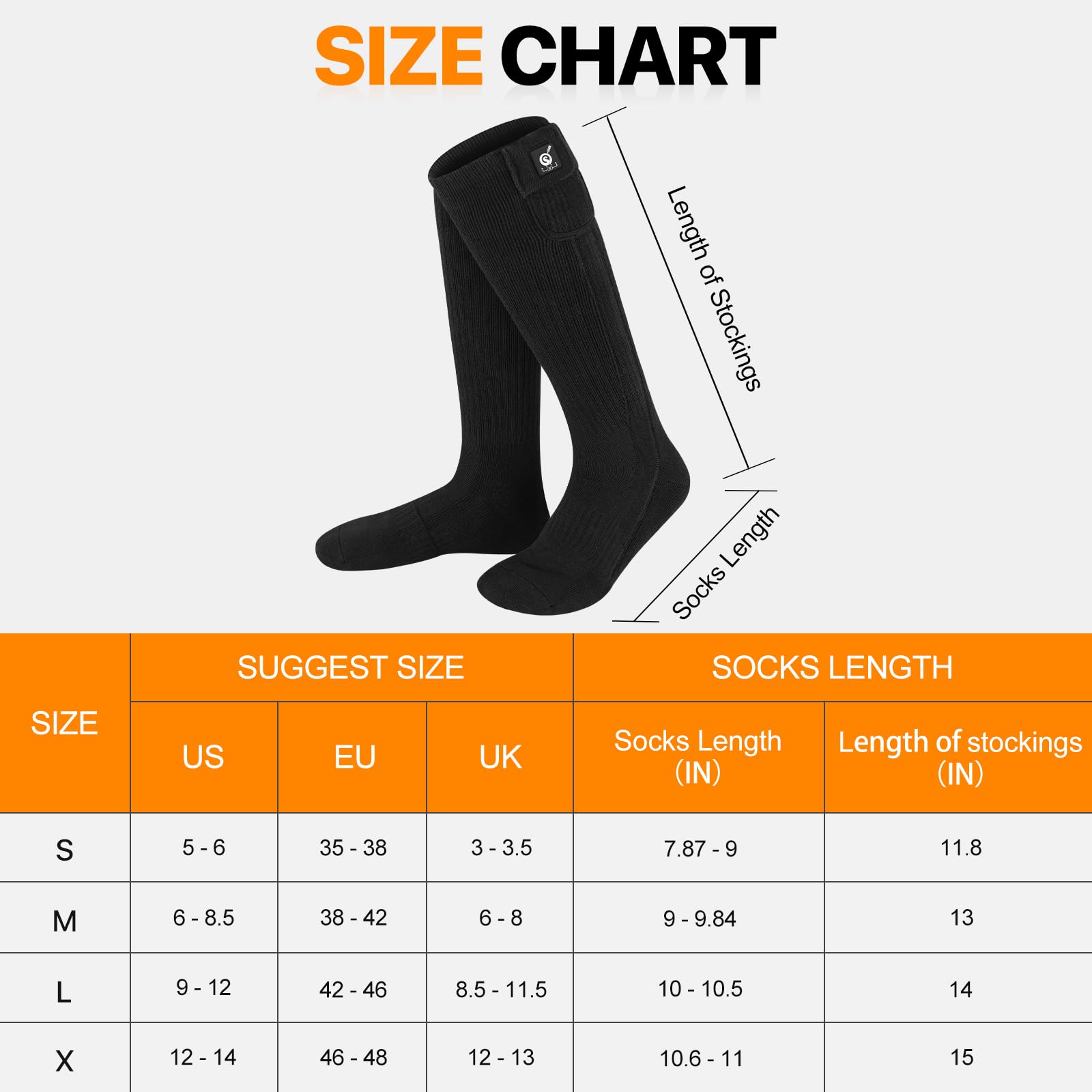 Snow Deer heated socks outdoor-activities ideal for hunting, hiking, and skiing.