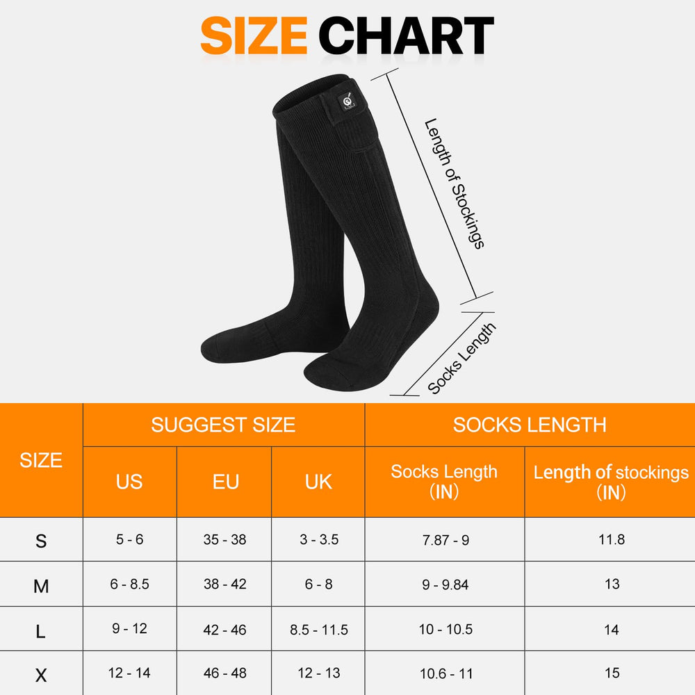 Snow Deer heated socks outdoor-activities ideal for hunting, hiking, and skiing.