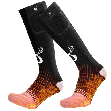 SNOW DEER heated socks with toe-to-foot heating for all-day warmth