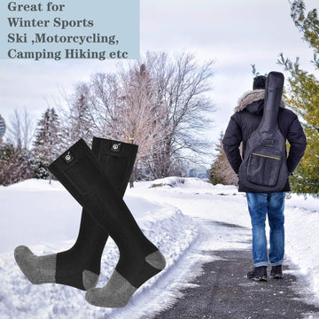 Snow Deer heated socks available in sizes S to XL for versatile fit.