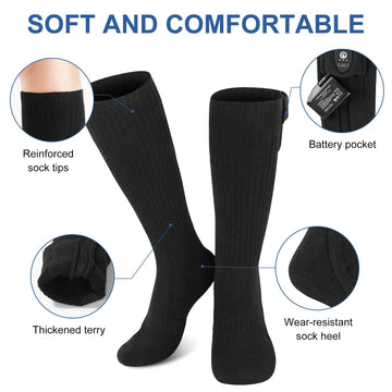 SNOW DEER heated socks washable for easy care after outdoor sessions.