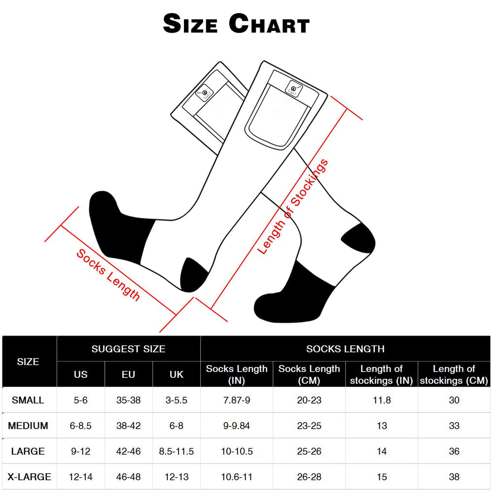 Snow Deer heated socks worn inside boots provide steady warmth