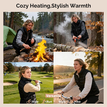 SNOW DEER heated vest for women gift-ready packaging, ideal winter gift for outdoor enthusiasts.