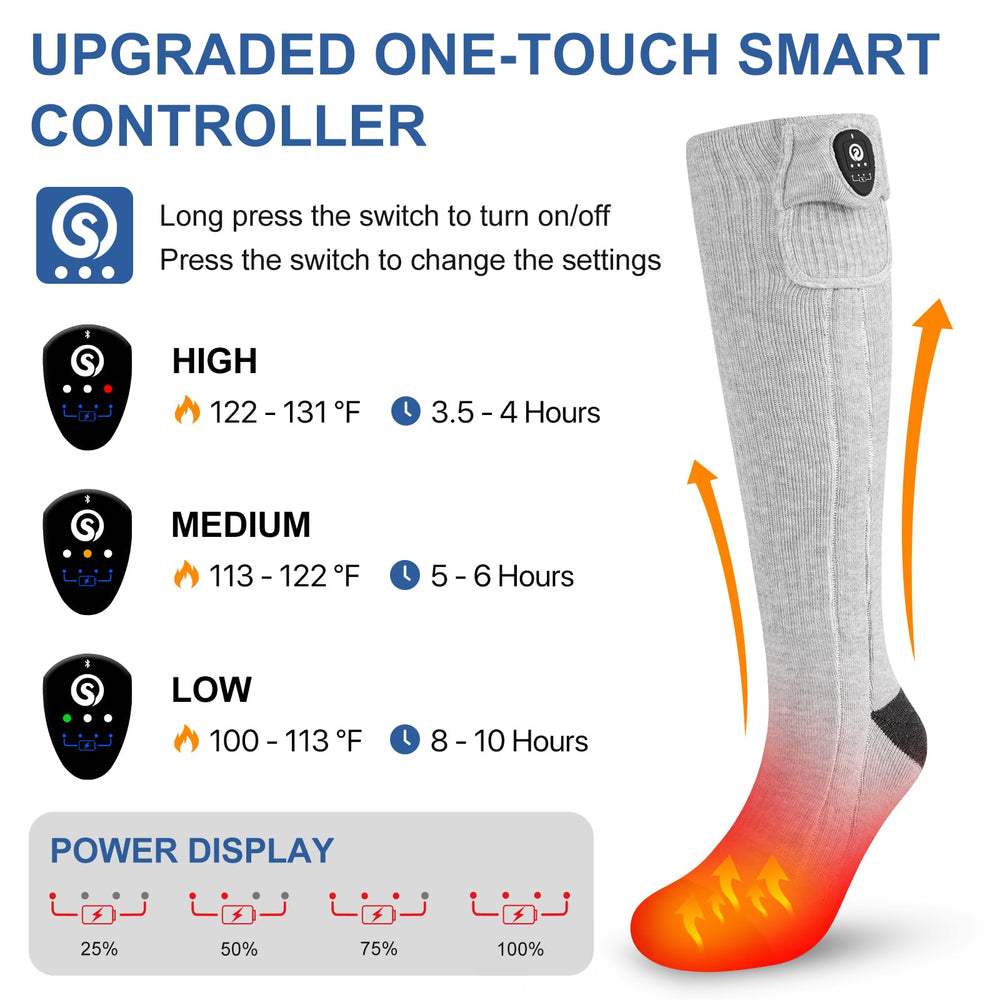 SNOW DEER battery life highlighting long-lasting warmth up to 10 hours.