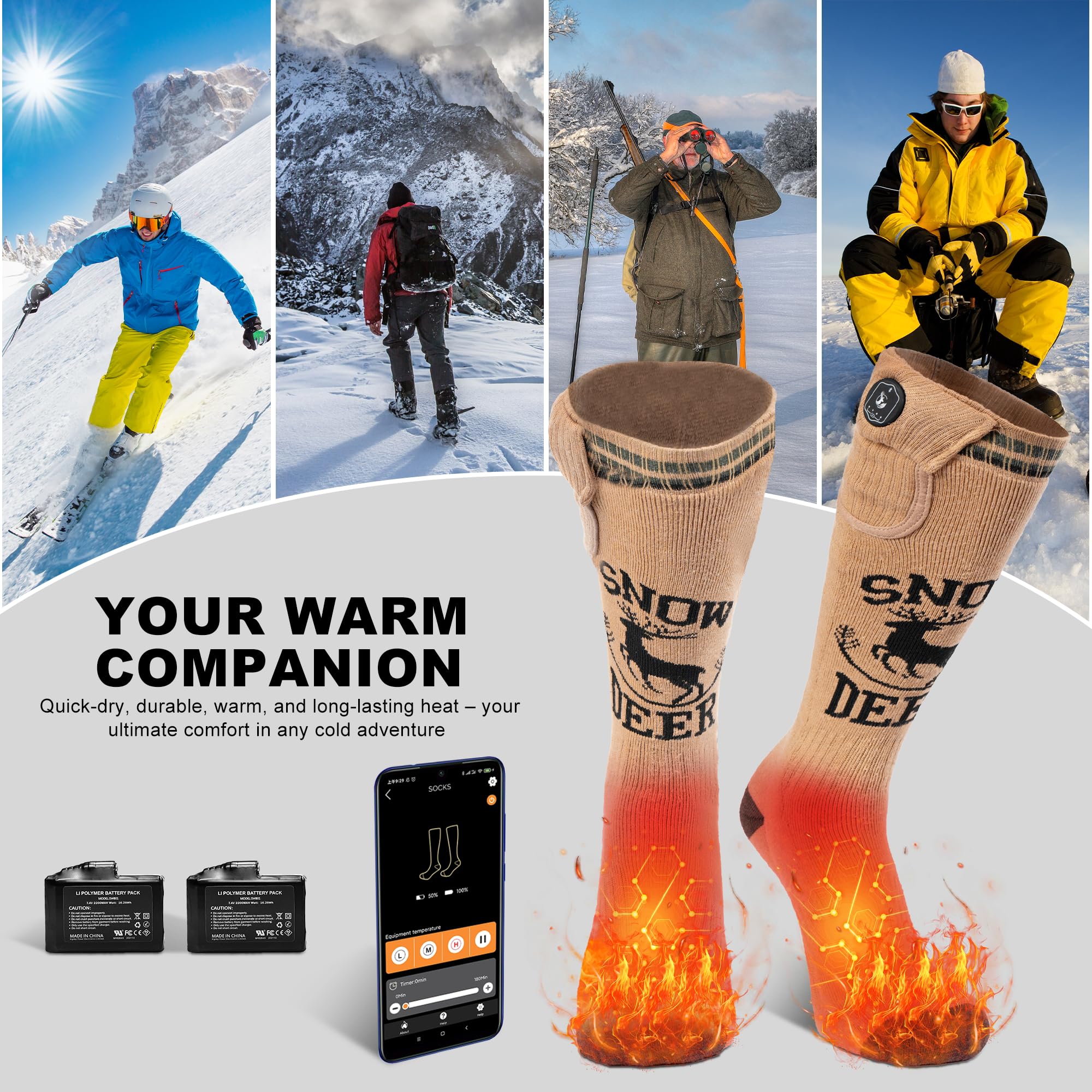 Snow Deer three heat settings to tailor comfort quickly