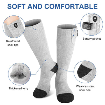 SNOW DEER unisex socks showcased in sizes 5-14 on a model.