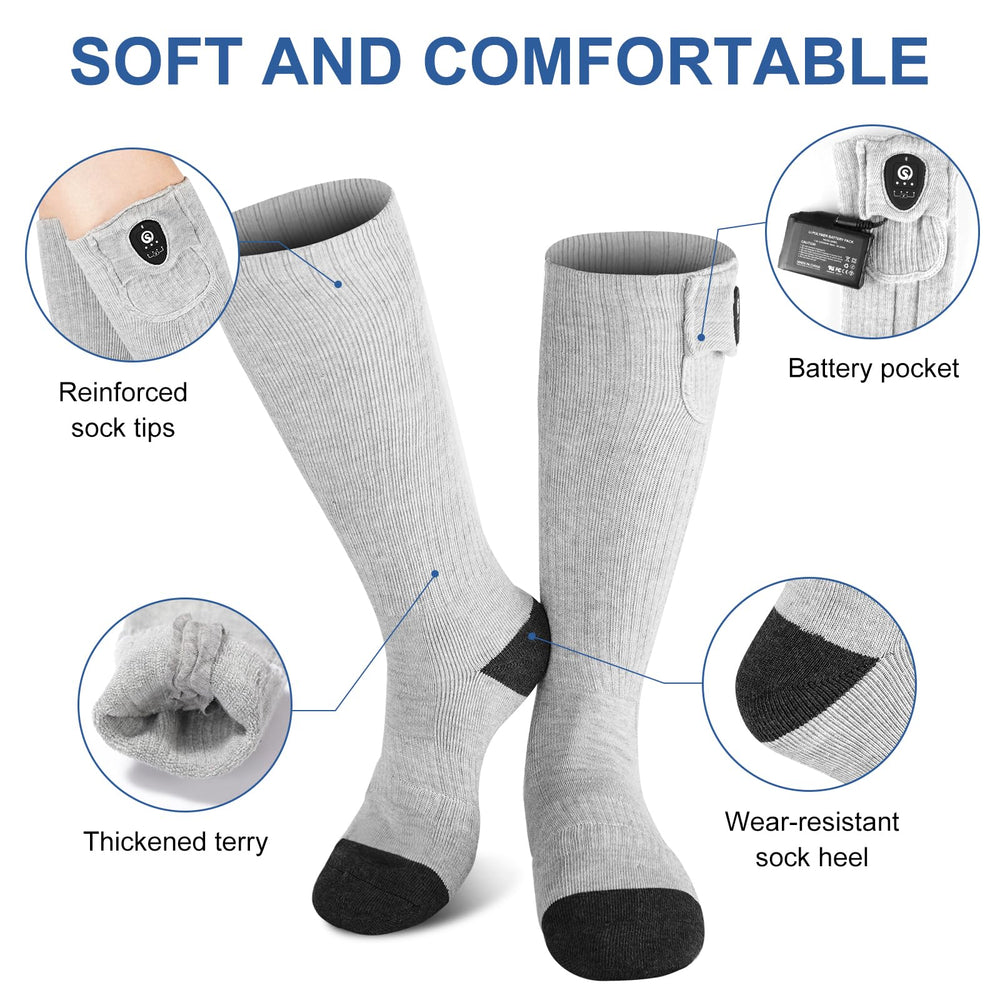 SNOW DEER unisex socks showcased in sizes 5-14 on a model.