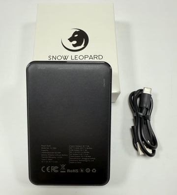 Snow Leopard heated vest package includes battery and fast-charging cable for quick recharges