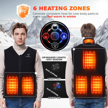 Snow Leopard heated vest battery pack included for extended warmth