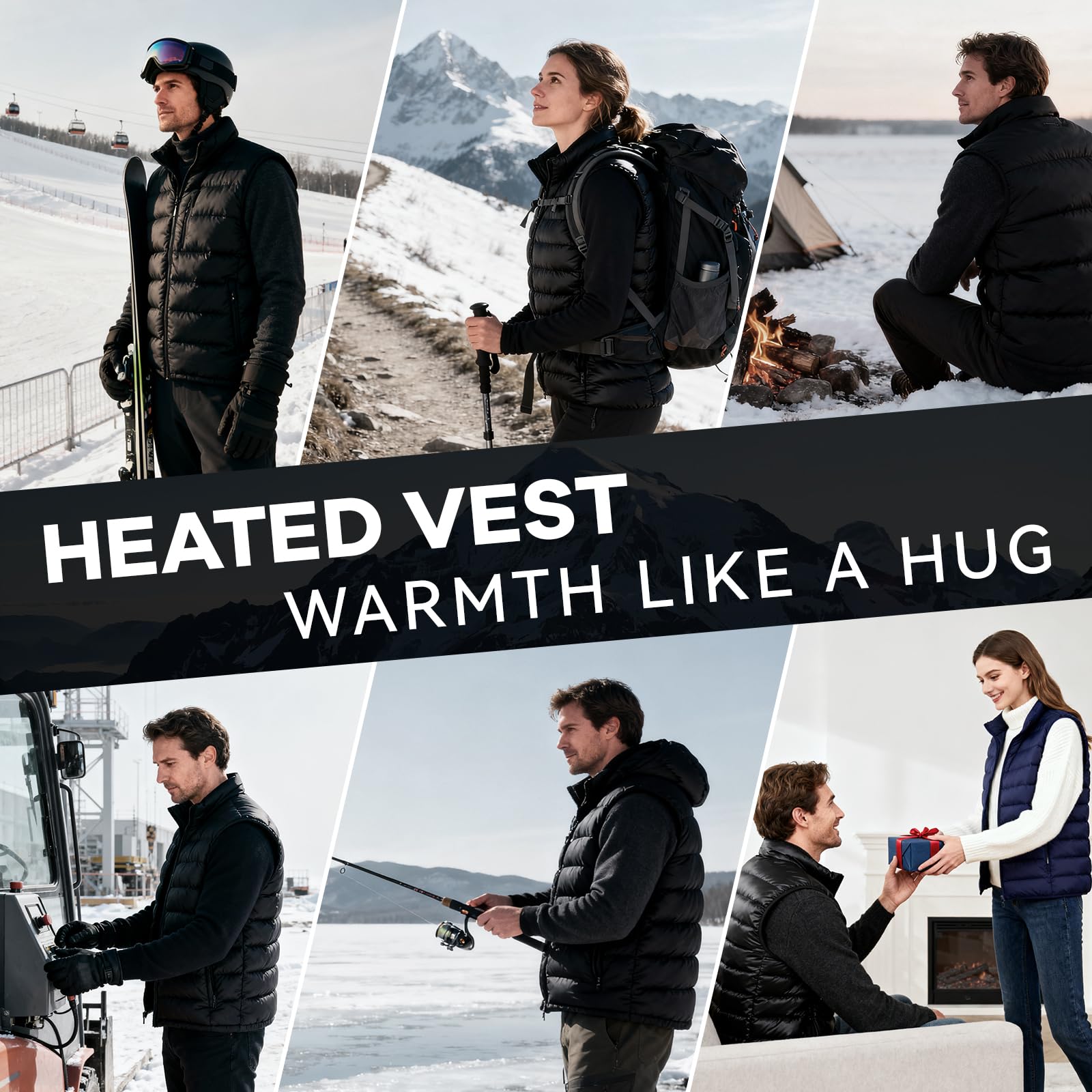 SNOW LEOPARD heated vest battery pack powering warmth on the go