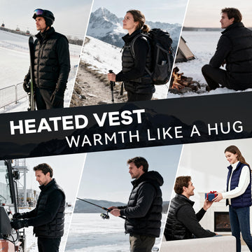 SNOW LEOPARD heated vest battery pack powering warmth on the go