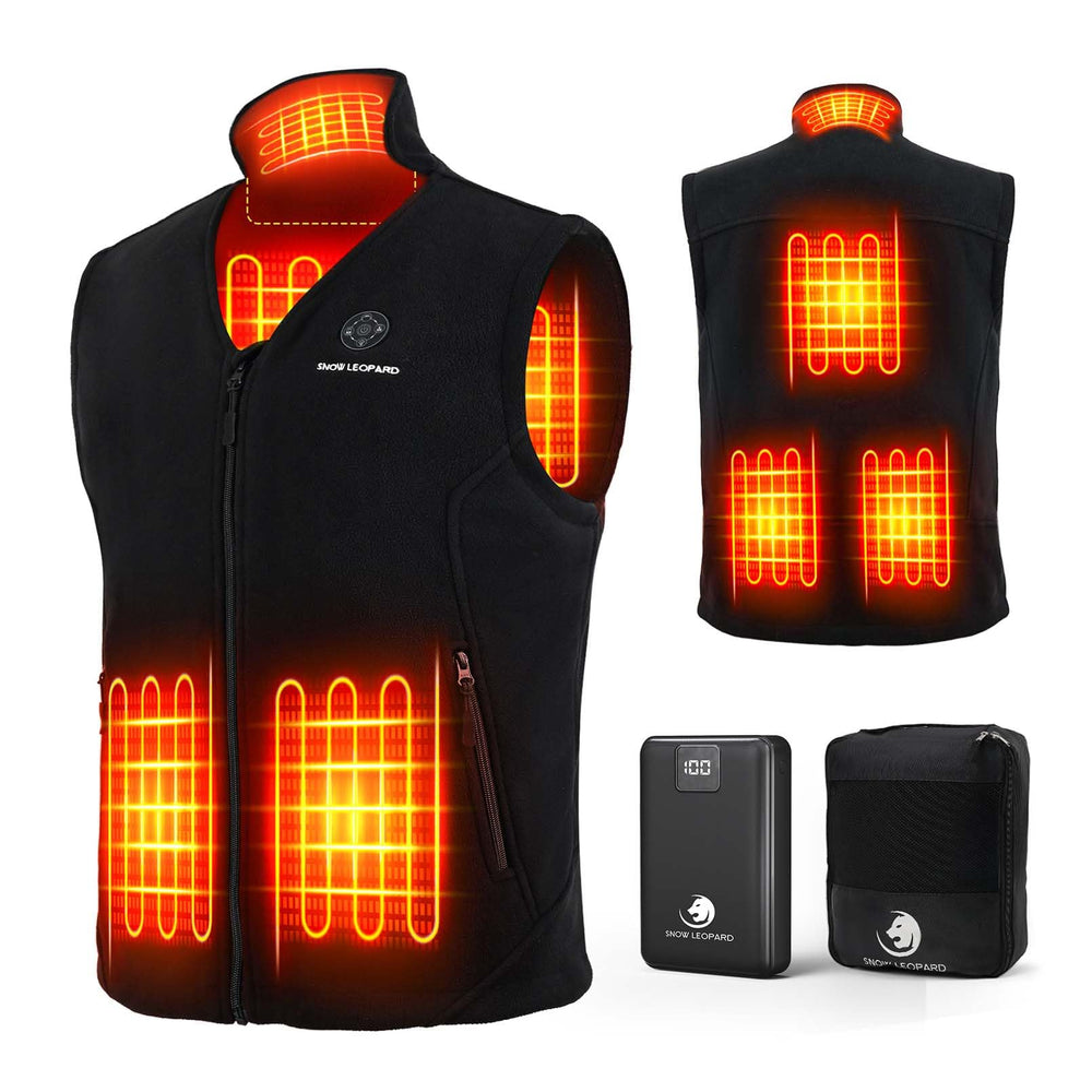 Snow Leopard heated vest front view showing overall warmth for outdoor activities