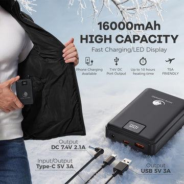 SNOW LEOPARD heated vest with zip pockets to carry essentials