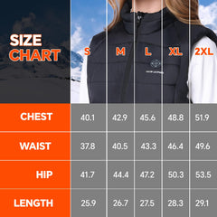 Snow Leopard vest back heat provides even warmth across the upper back.