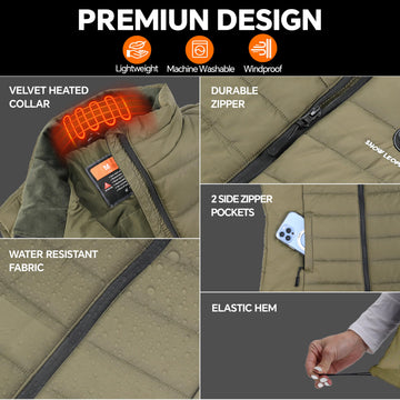 SNOW LEOPARD heated vest with battery pack included