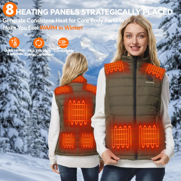 SNOW LEOPARD heated vest pocket heating detail left side