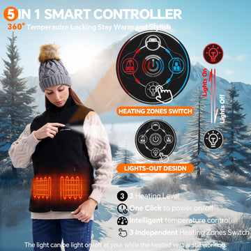 SNOW LEOPARD wind-snow-resistant fleece vest keeps you dry while staying warm.