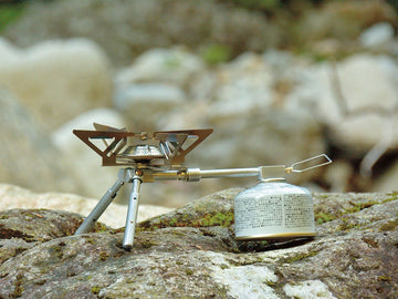 Snow Peak BiPod Stove ideal for larger pots and camp kitchen setups.