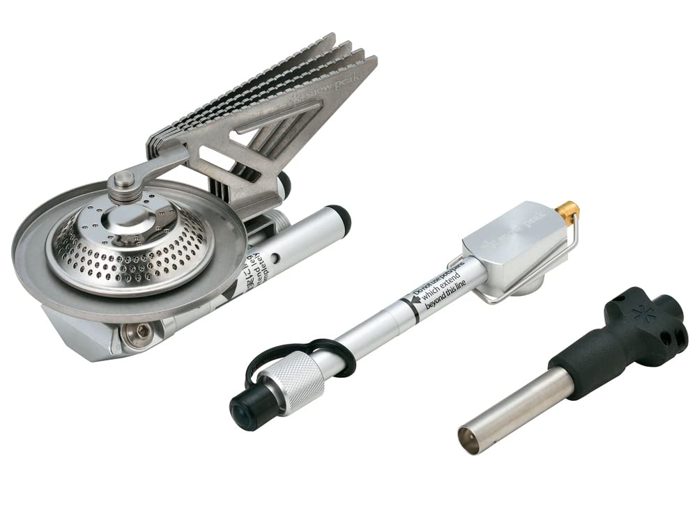 Snow Peak BiPod Stove's sturdy legs provide reliable stability on rough terrain.