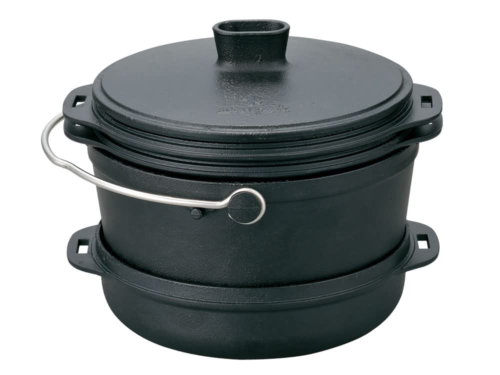 Snow Peak Cast Iron Duo Cooker skillet perfect for outdoor searing
