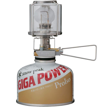 Snow Peak GigaPower Auto Lantern in camping setup for reliable outdoors illumination