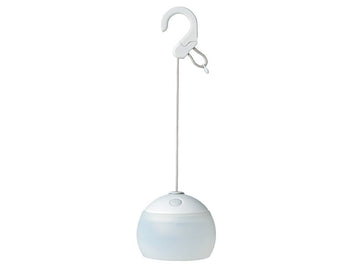Snow Peak Hozuki Lantern front view—compact camping light for quick setup.