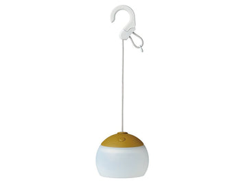 Snow Peak Hozuki Lantern moss-lit creates cozy campsite ambience.