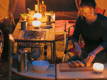Snow Peak Hozuki Lantern USB/AA power options for flexible charging