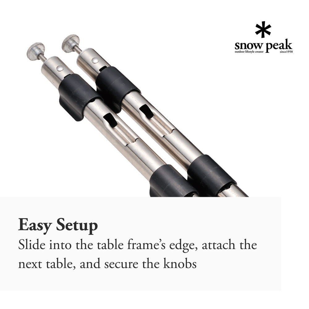 Snow Peak Iron Grill Table Height Adjuster packaging with compact dimensions.