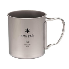 Snow Peak Japanese Titanium 450 Mug assembly, lightweight build for easy packing.