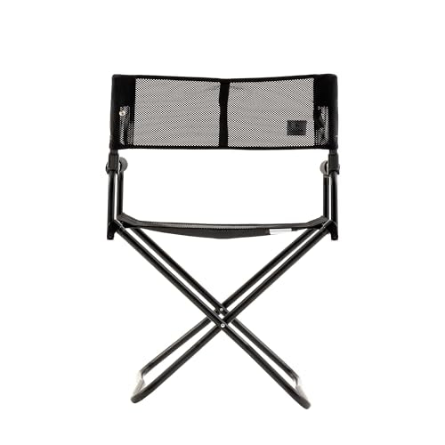 Snow Peak Mesh Folding Chair on-patio ready for relaxed evenings and casual dining.
