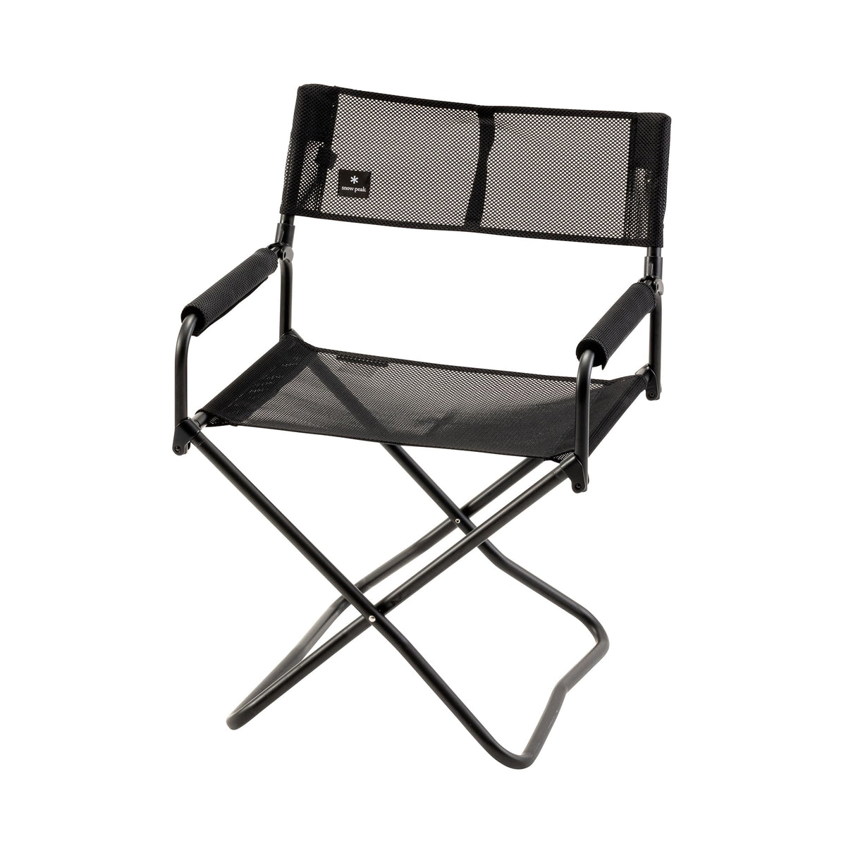 Snow Peak Mesh Folding Chair outdoor-seat provides breathable comfort for camping.