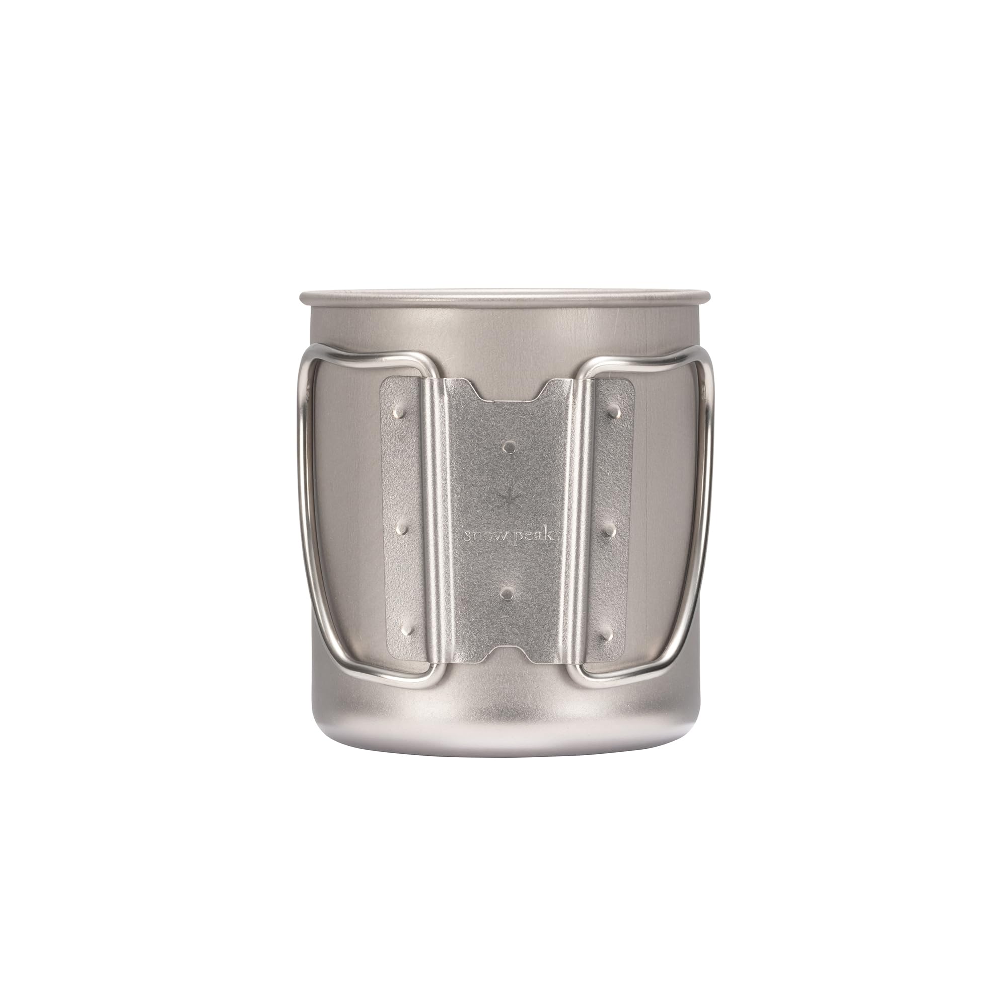 Snow Peak MG-142 mug stored in mesh drawstring bag for travel