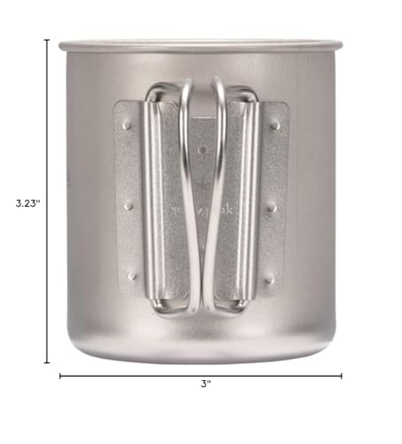 Snow Peak MG-142 mug closeup rim, smooth titanium edge for comfortable sipping