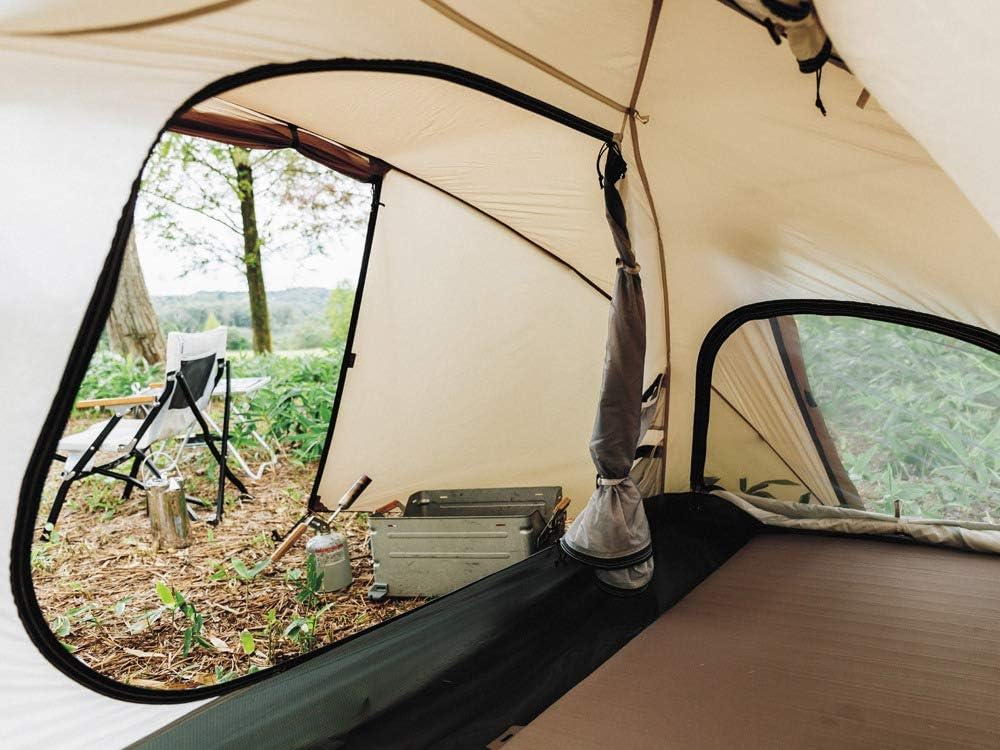 Snow Peak Minute Dome Pro. Air packaging and gear storage for backcountry trips