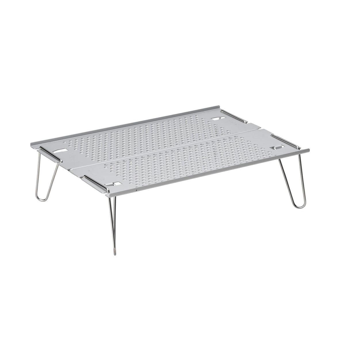 Snow Peak Ozen Solo Table SLV-171 with folded legs for compact backpacking setups.