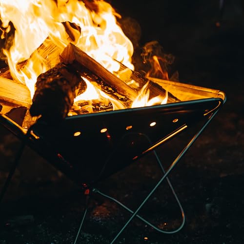 Snow Peak Pack & Carry XL fireplace assembled on a table for quick setup
