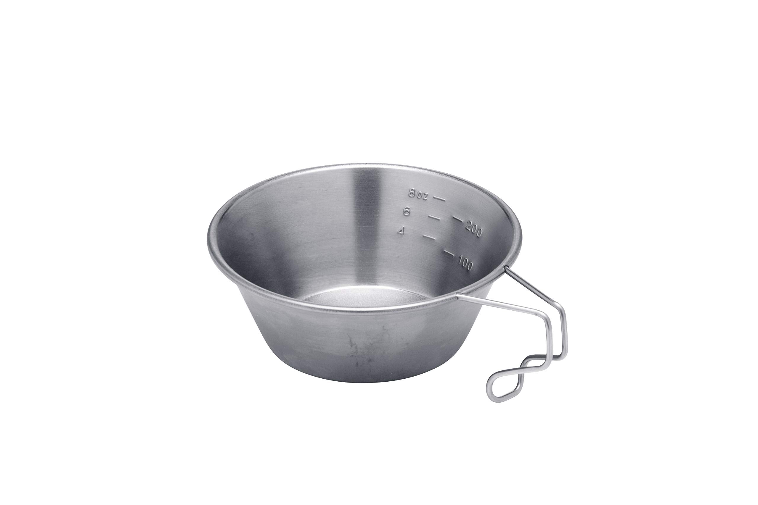 Snow Peak Sierra Cup with ergonomic handle for comfortable gripping outdoors.