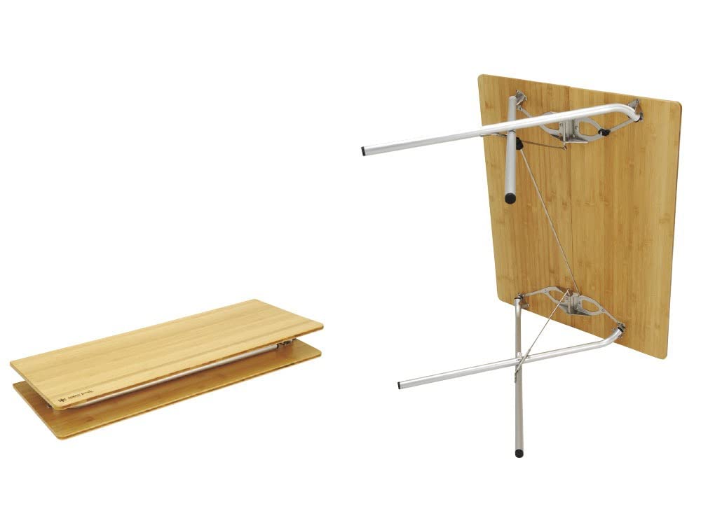 Snow Peak single-action table in carrying case highlighting portability and storage.
