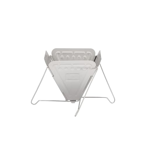 Snow Peak pour-over collapsible coffee drip brewing rich aroma outdoors.