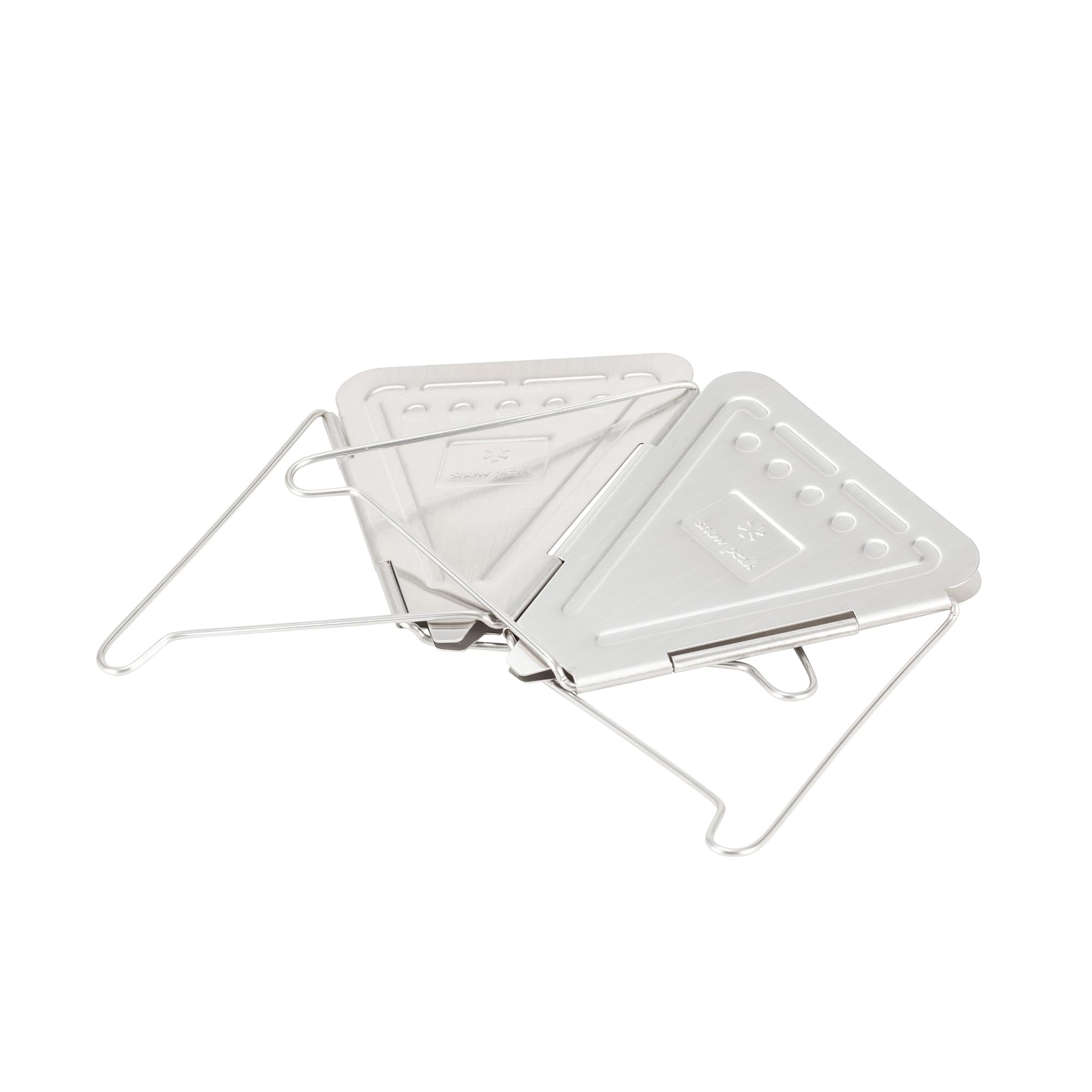 Snow Peak pour-over collapsible coffee drip in camping scene.
